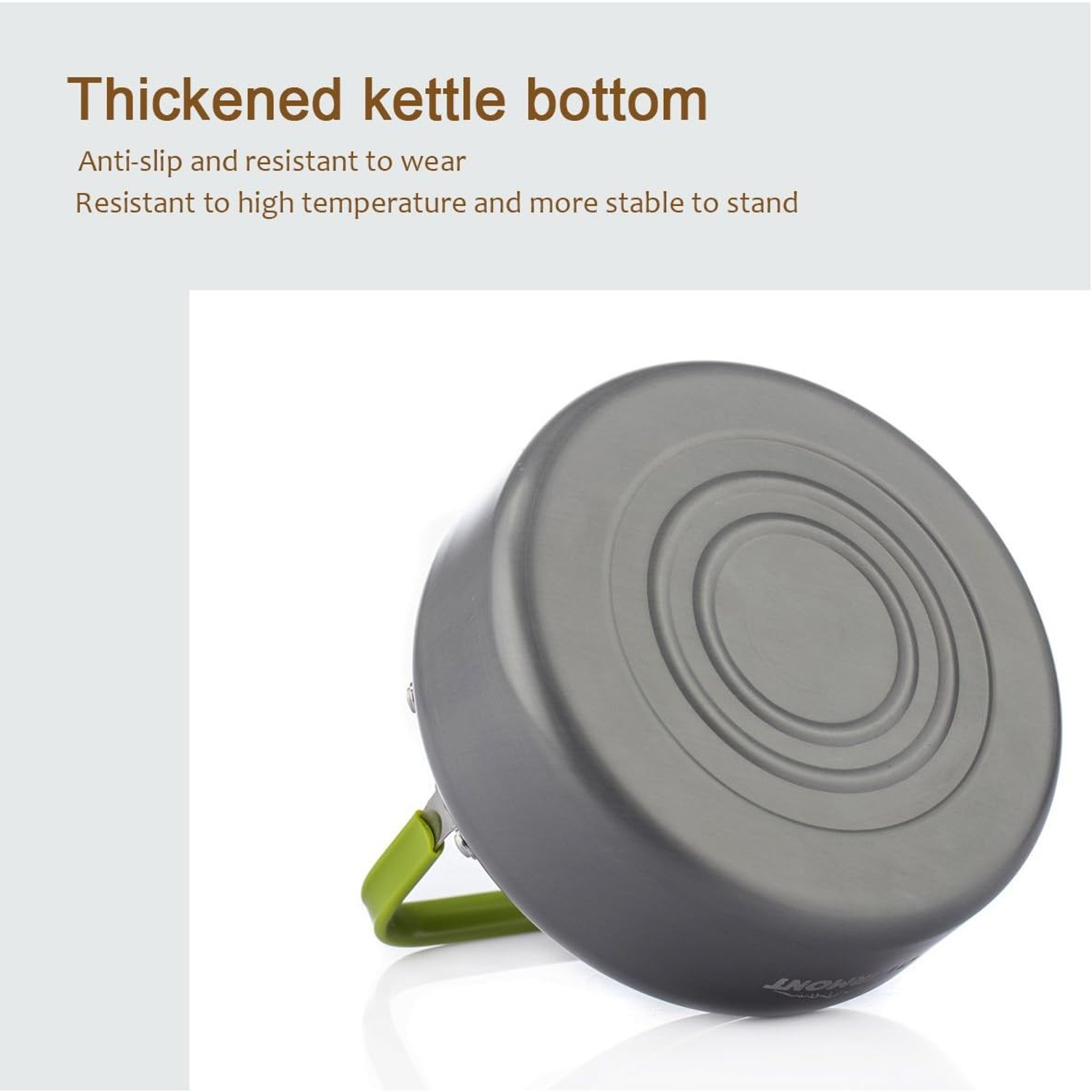 Overmont 1.2L Aluminium Camping Kettle: image 3