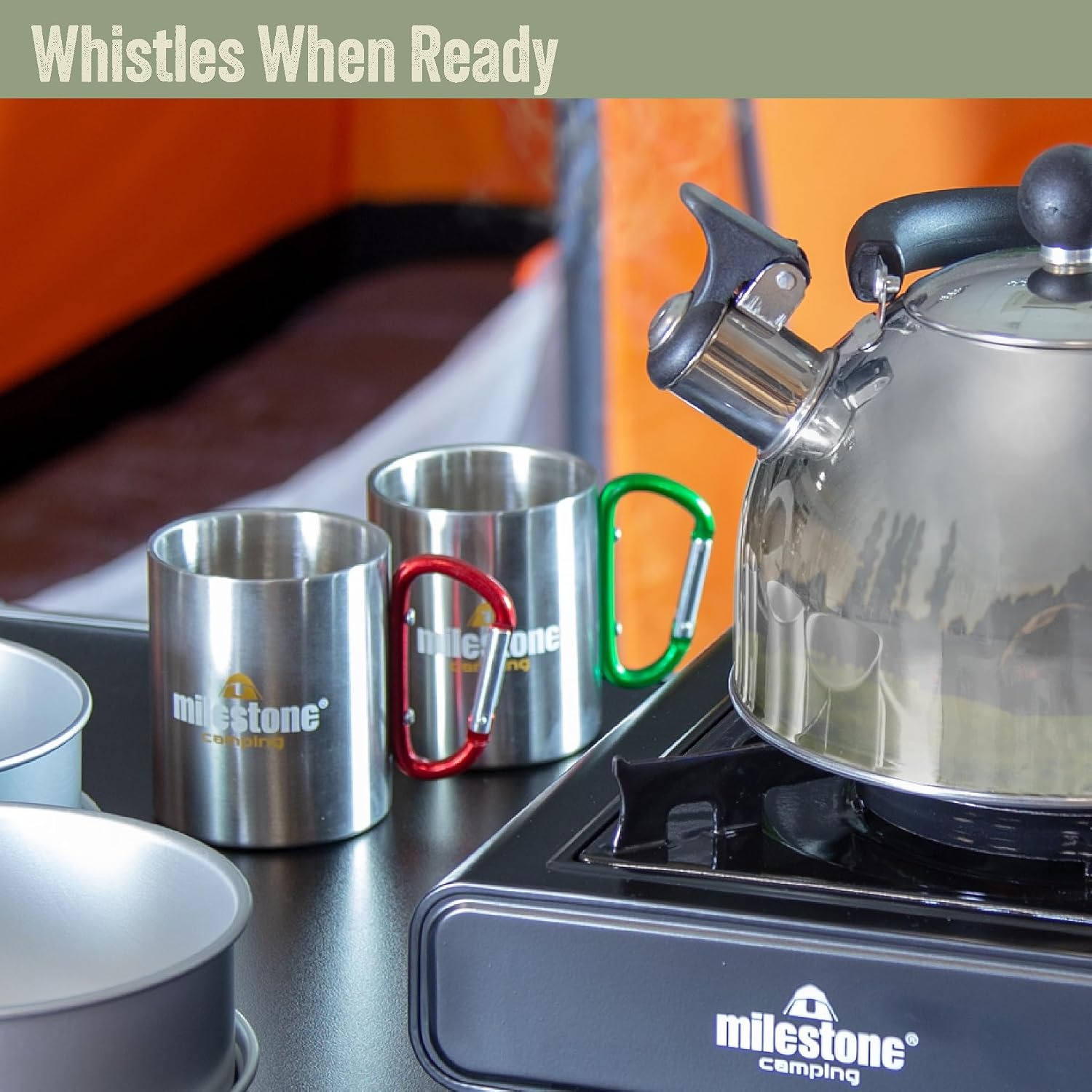 Milestone Camping 2L Whistling Camping Kettle: image 10