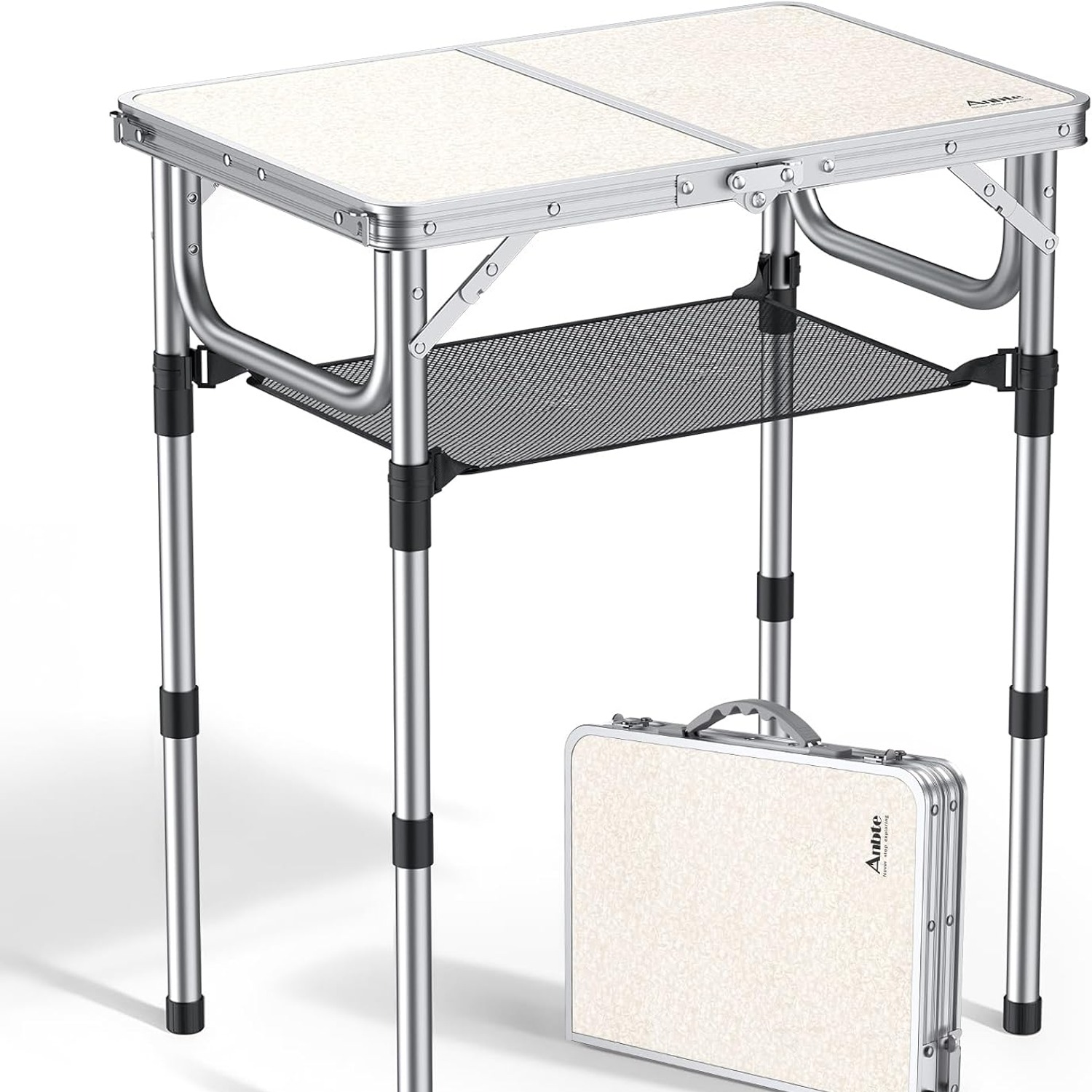 Adjustable Height Folding Camping Table 2ft: image 2