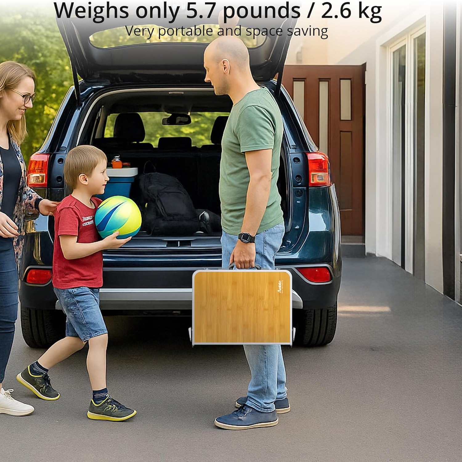 Adjustable Height Folding Camping Table 2ft: image 8