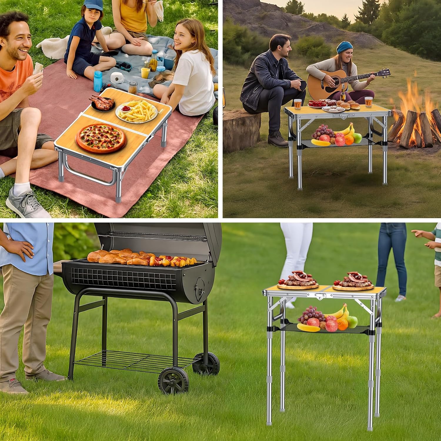 Adjustable Height Folding Camping Table 2ft: image 9