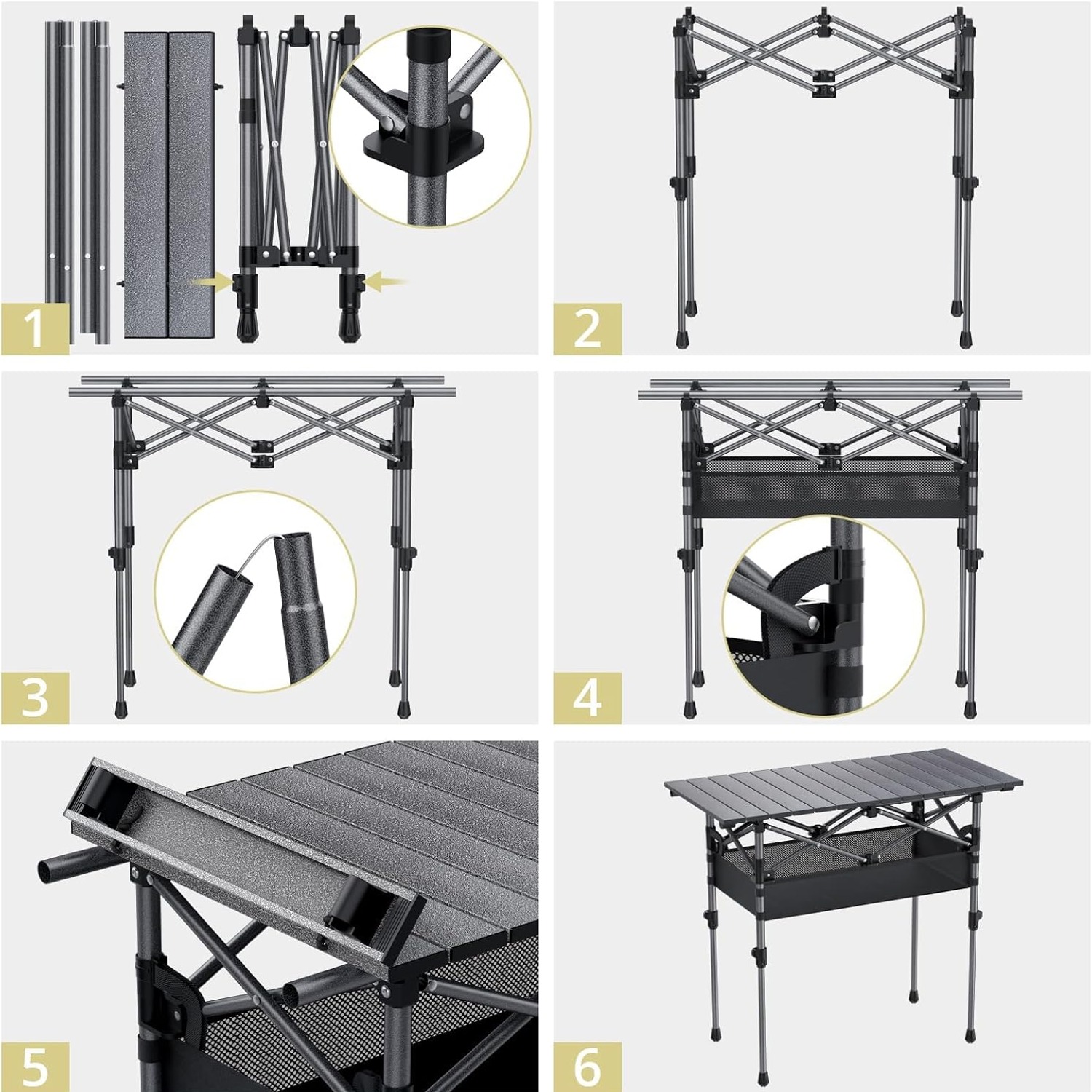 Anbte Roll Top Camping Table 3ft: image 9