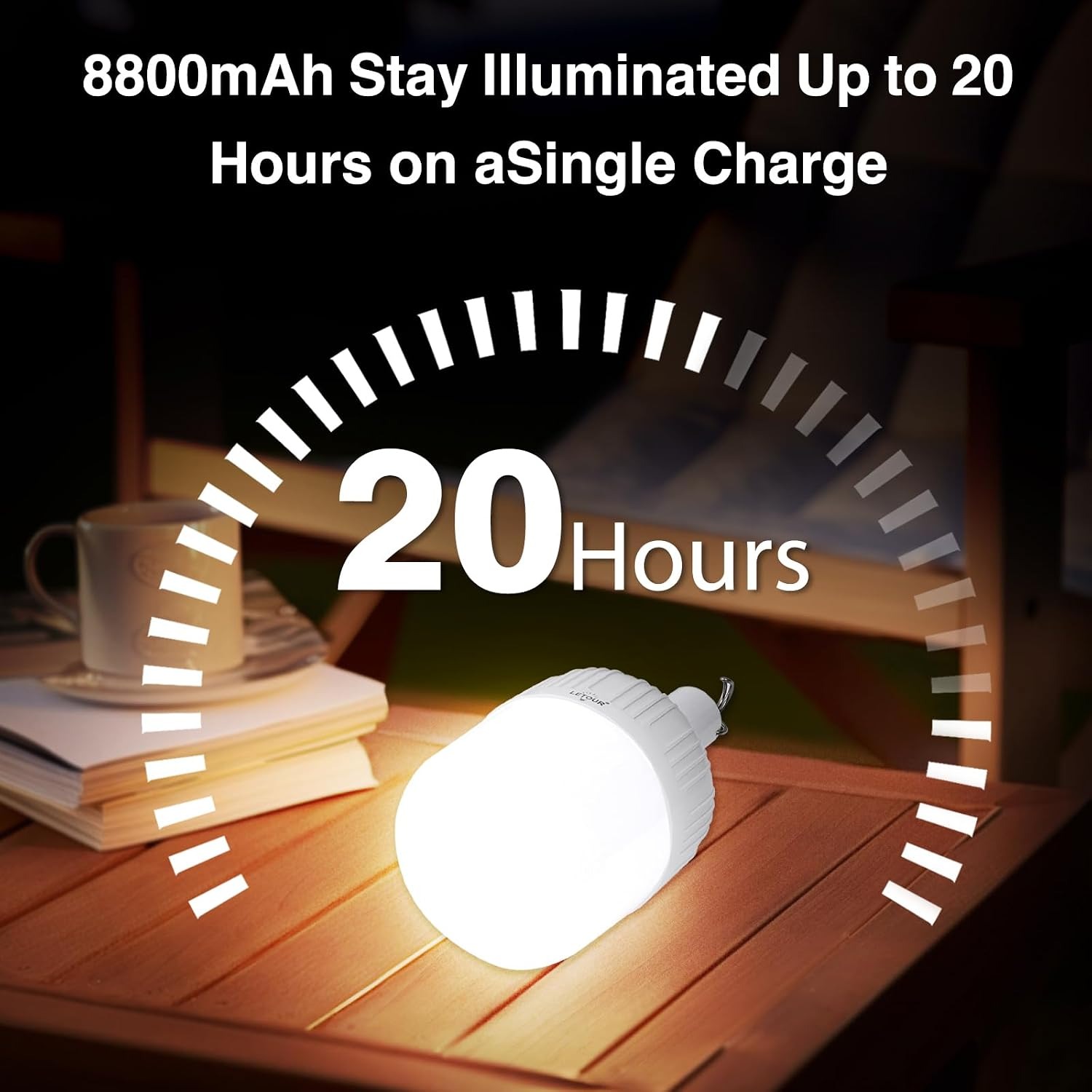 LETOUR 5000 Lumen Rechargeable Camping Light