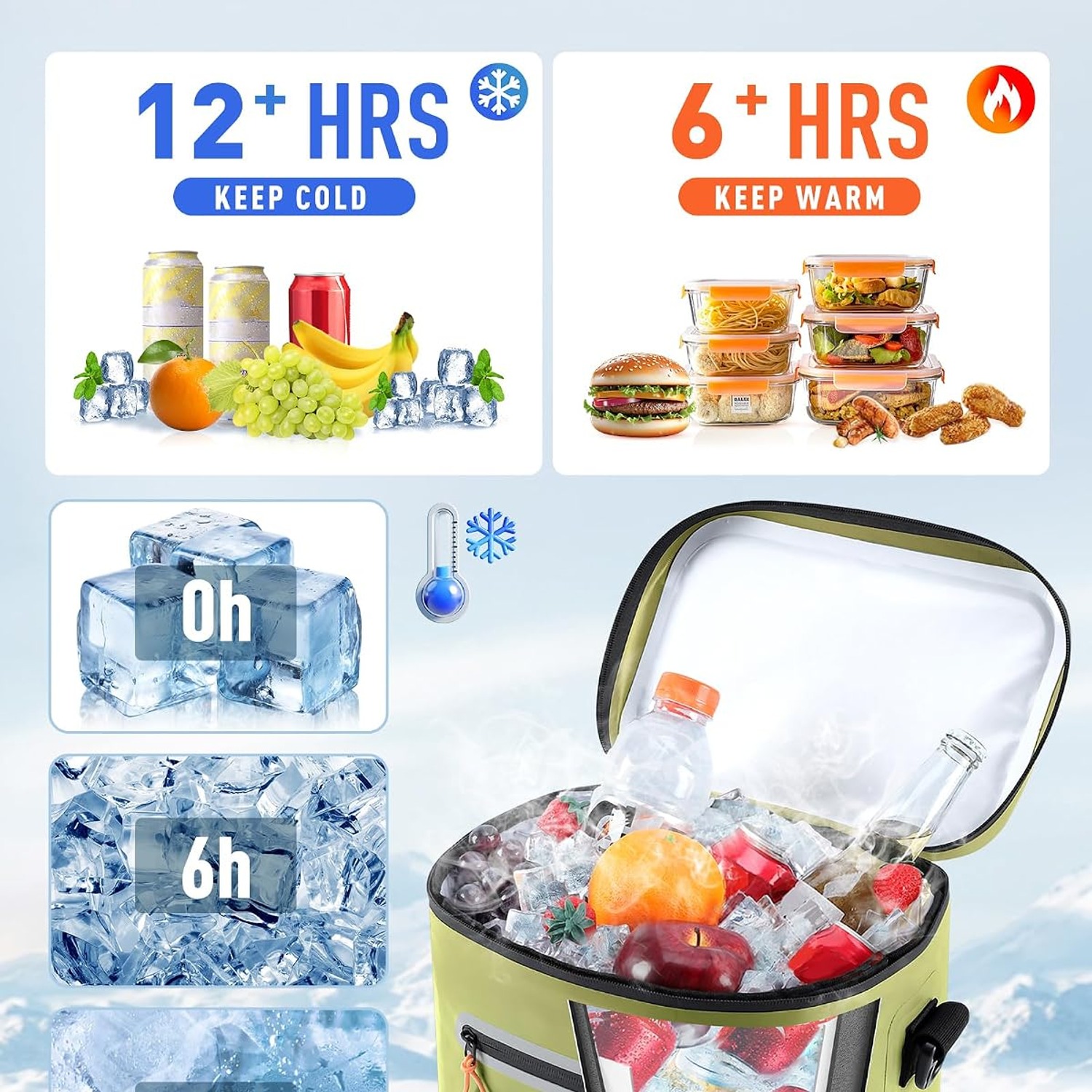 Sydioor Soft Sided Insulated Cooler Bag 14L: image 3