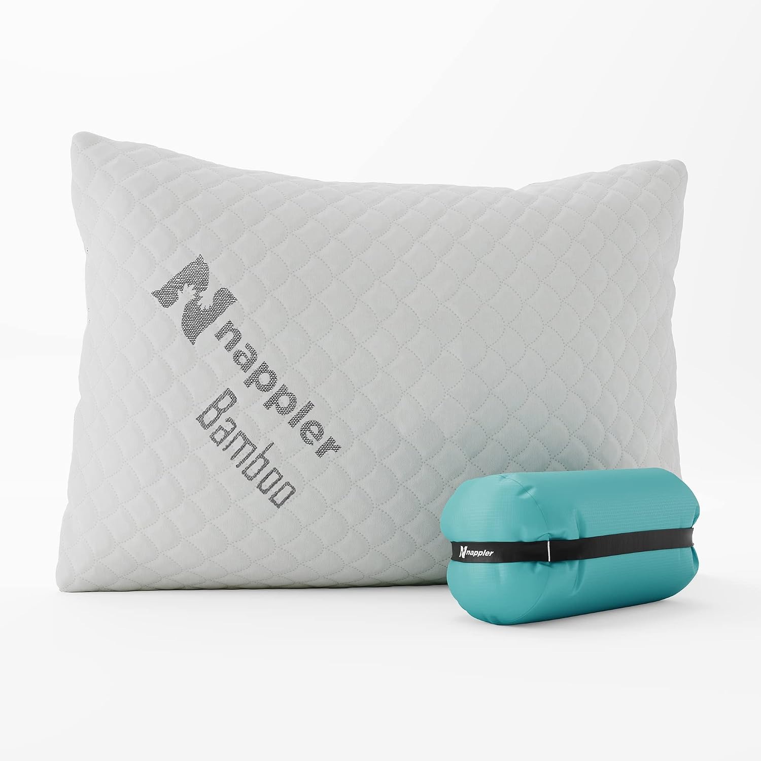 Nappler Compressible Camping Pillow with Shredded Memory Foam