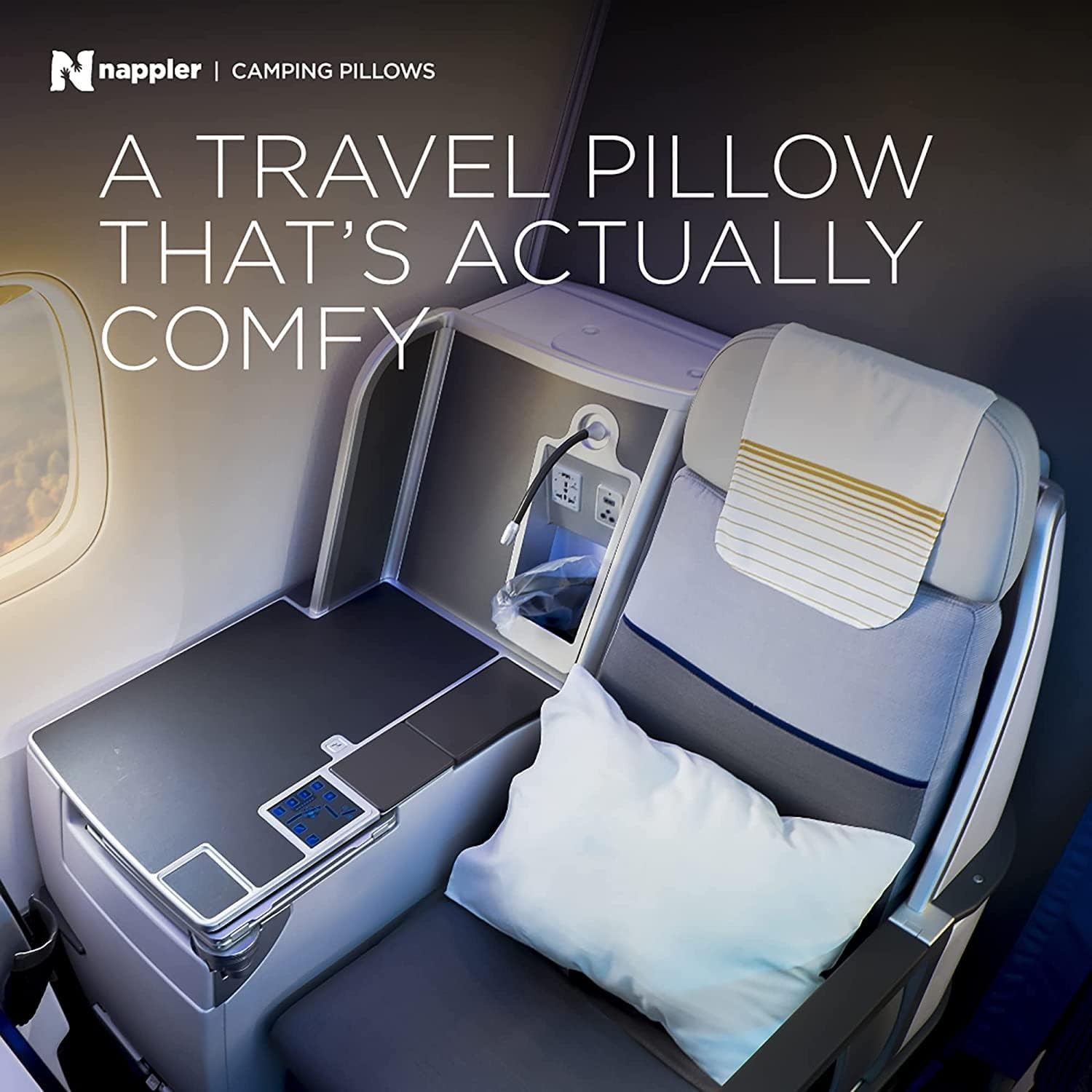 Nappler Compressible Camping Pillow with Shredded Memory Foam