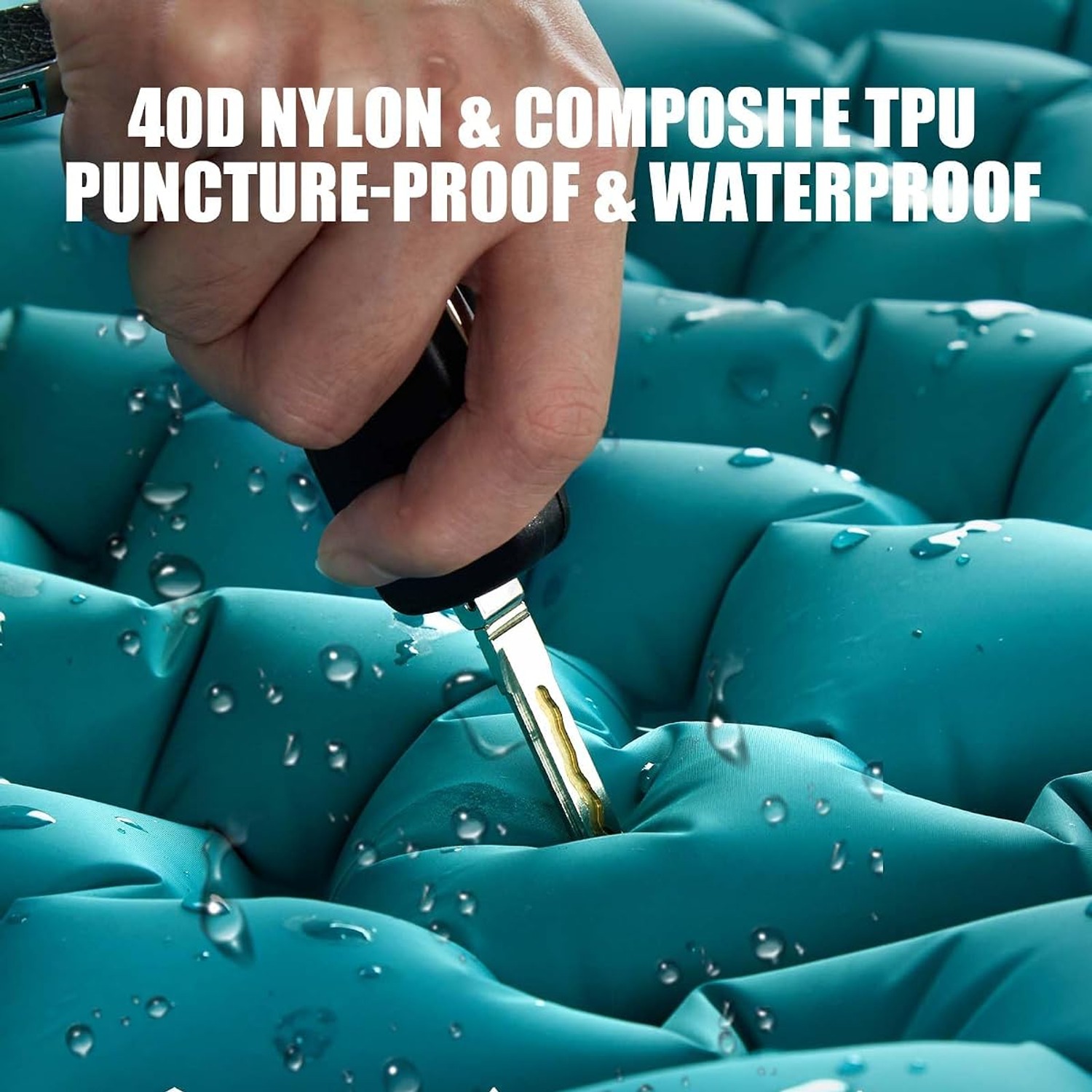 Extra Thick Camping Sleeping Pad with Built-In Foot Pump and Pillow: image 5