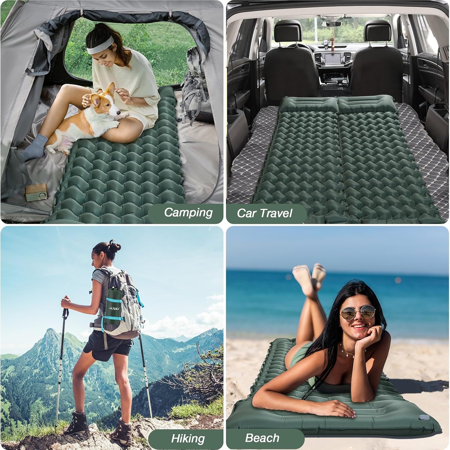 Self Inflating Sleeping Mat with Built-In Foot Pump and Pillow: image 9