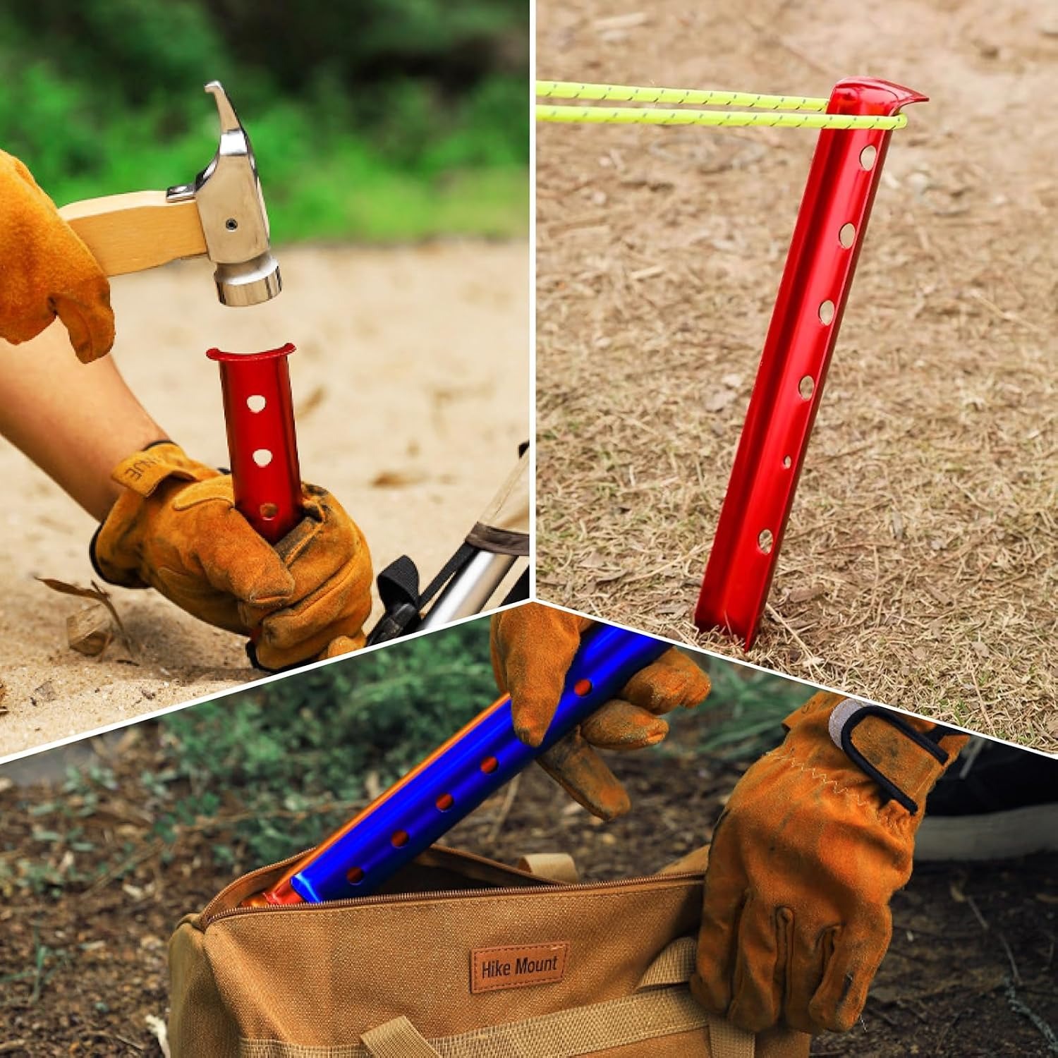 Aluminium Snow and Sand Tent Stakes (6 Pack): image 7