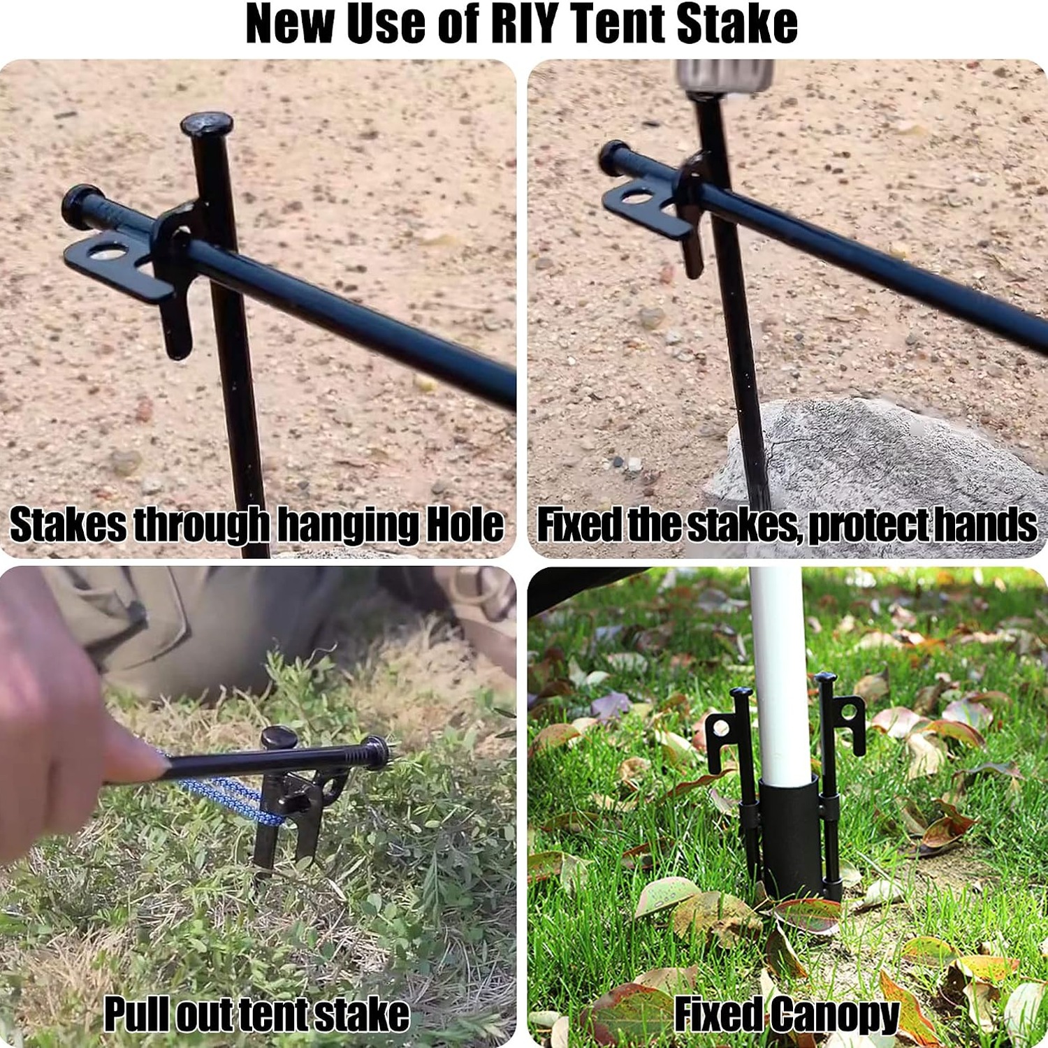 Heavy Duty Forged Steel Tent Pegs 8 Pack: image 8
