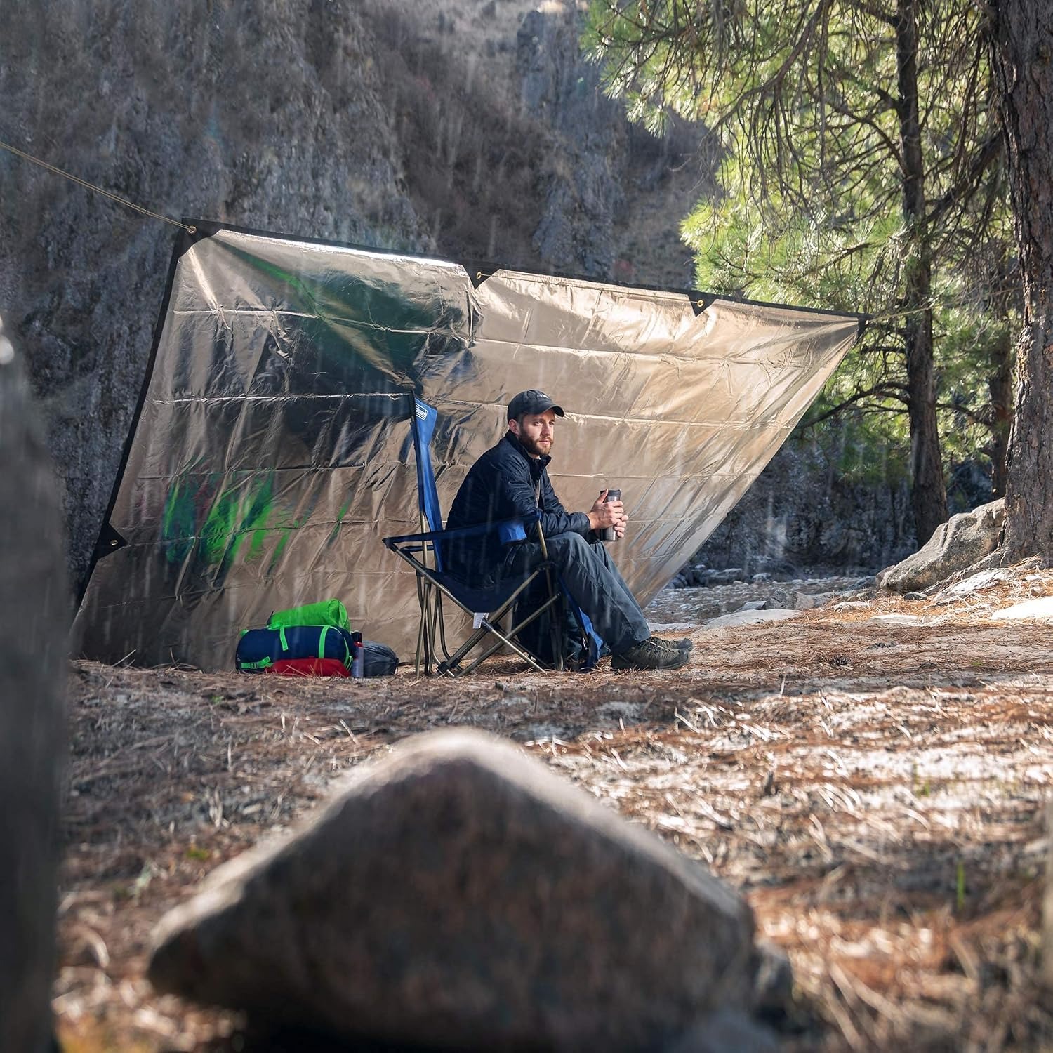 XL Insulated Reflective Survival Tarp: image 5