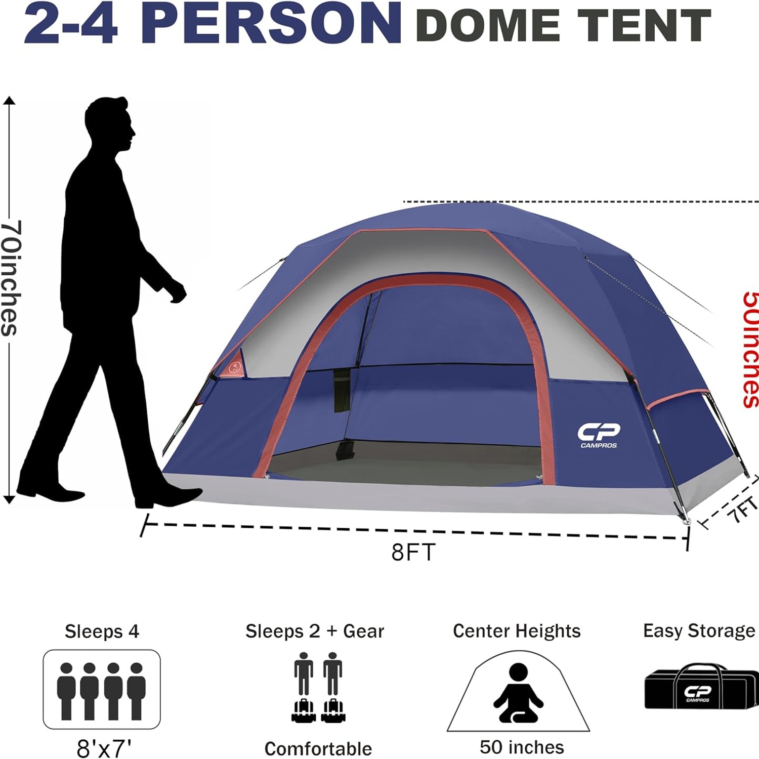 CAMPROS CP Dome Camping Tent: image 3
