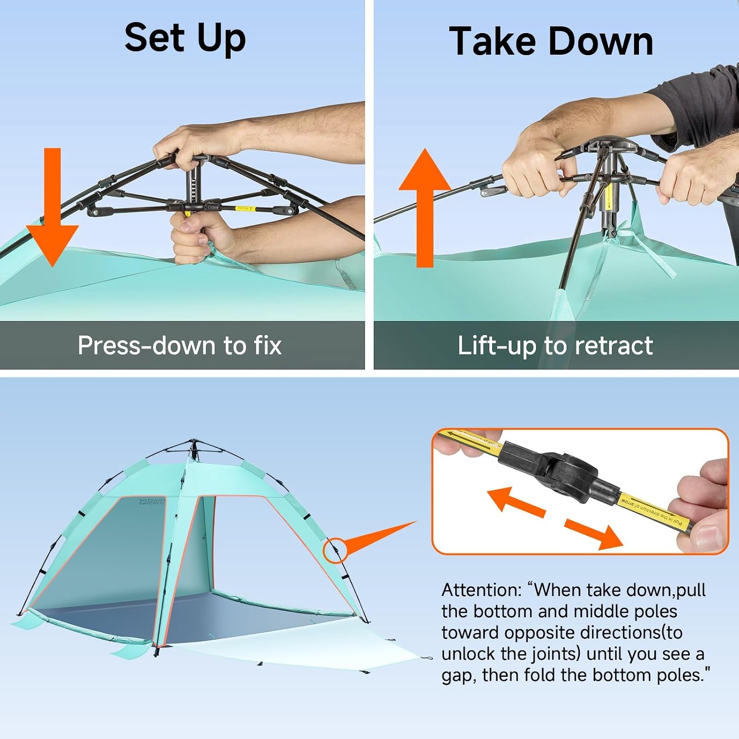 Automatic Pop Up Beach Tent Sun Shelter: image 3